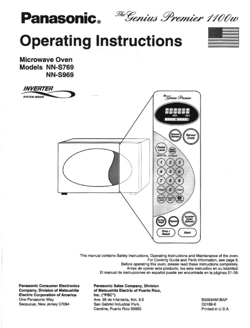 Panasonic NN-S769WA operating instructions
