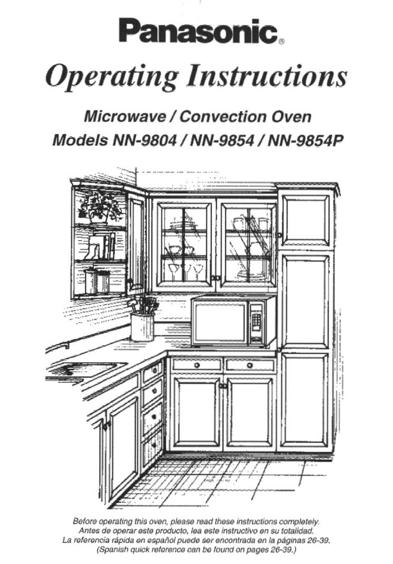 Panasonic NN9804 - MICROWAVE CONV. OVEN User manual