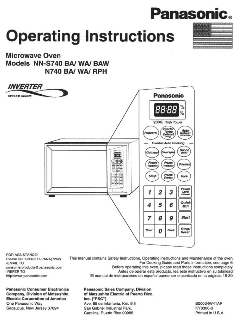 Panasonic NN-S740WA User manual