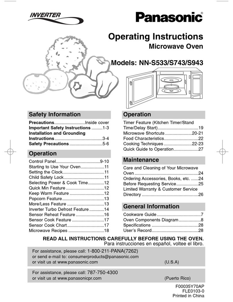 Panasonic NN-S533WF operating instructions