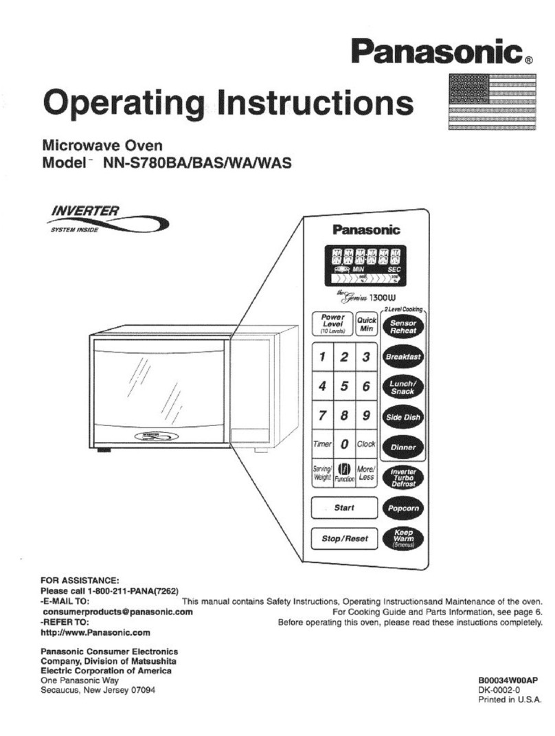 Panasonic The Genius NN-S780BA operating instructions