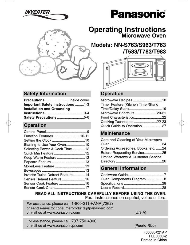 Panasonic NN-S963WF User manual Panasonic NN-S963WF User manual