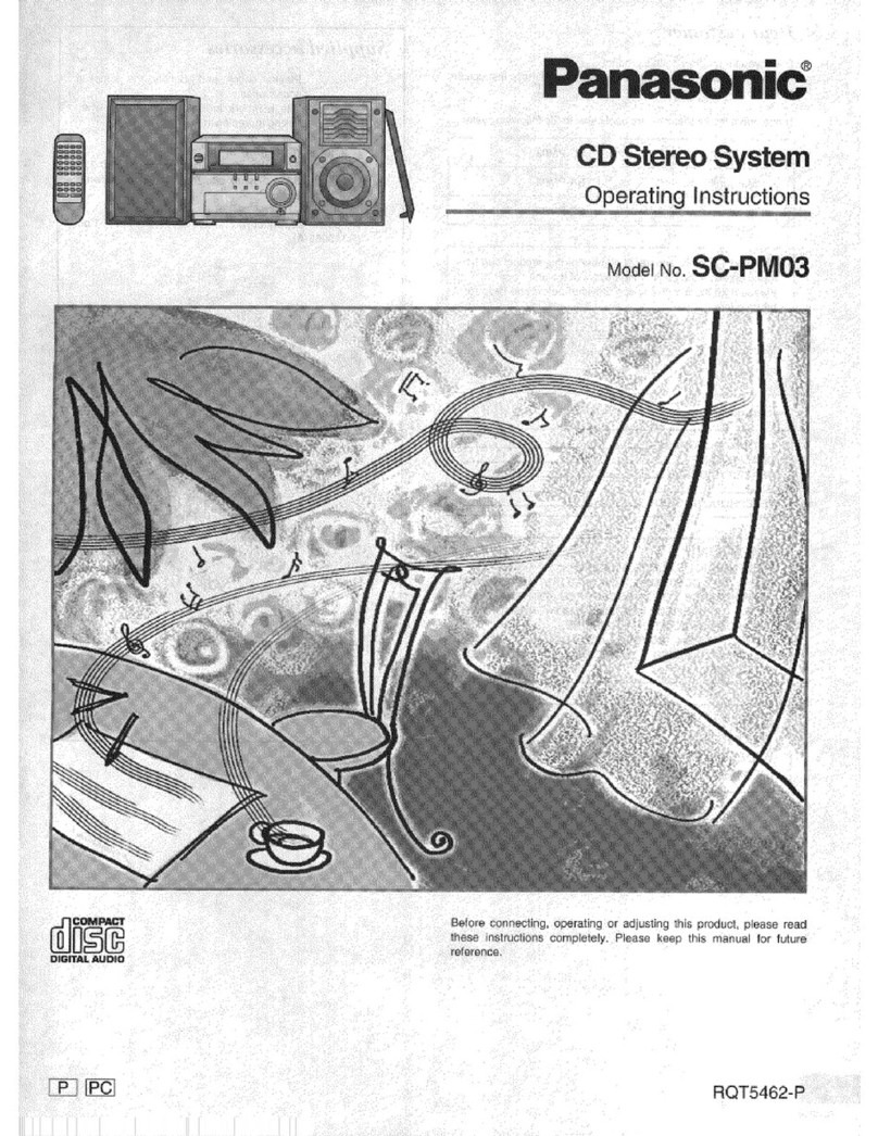 Panasonic SCPM03 - CD STEREO SYSTEM operating instructions
