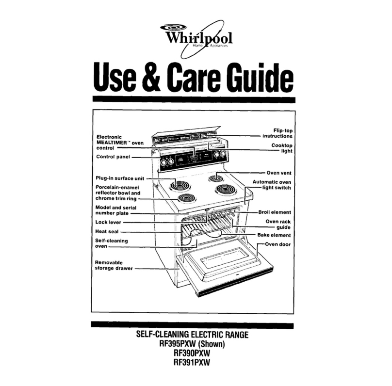Whirlpool RF390PXW User manual