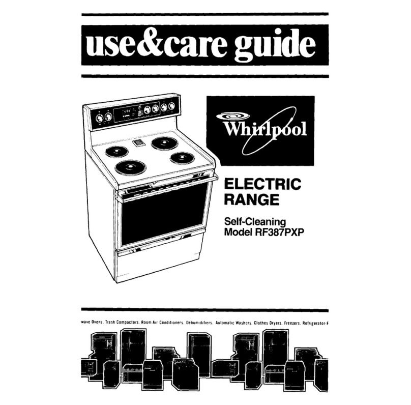 Whirlpool RF3870PXP User manual