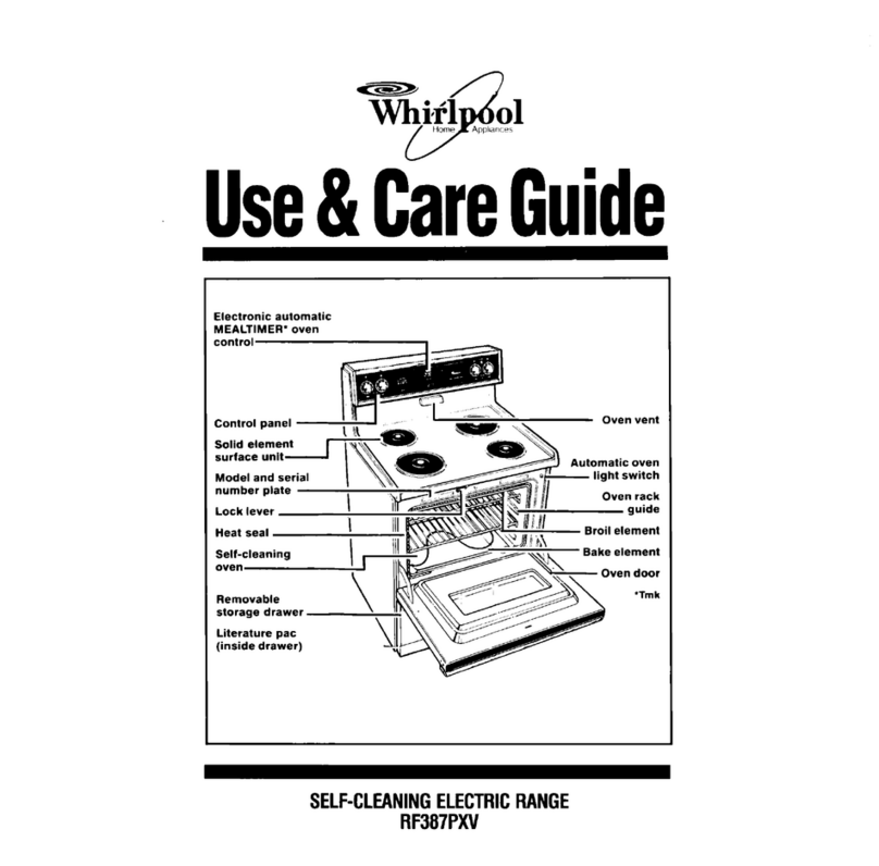 Whirlpool RF387PXV Use and care guide