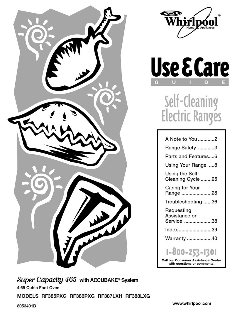 Whirlpool RF385PXG Use & care guide