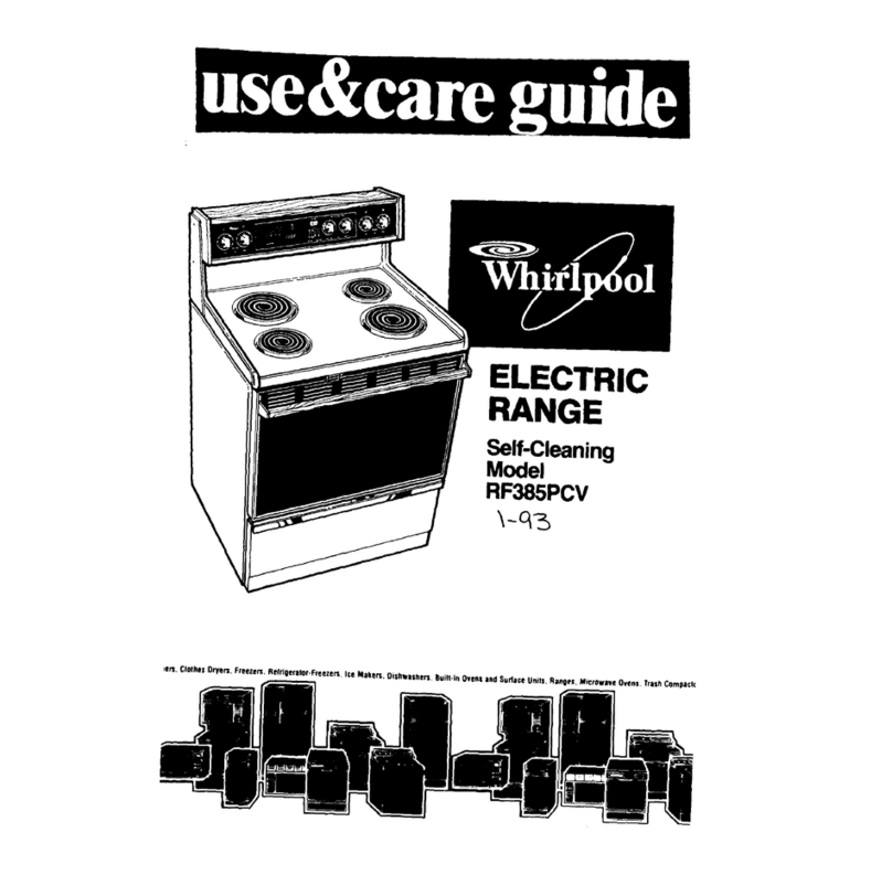 Whirlpool RF385PCV User manual