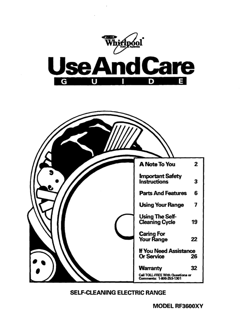 Whirlpool RF36OOXY User manual