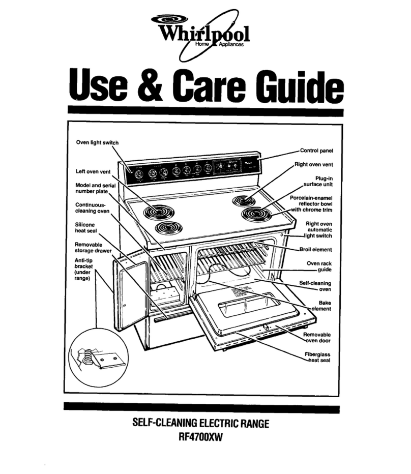 Whirlpool RF4700XW Use and care guide