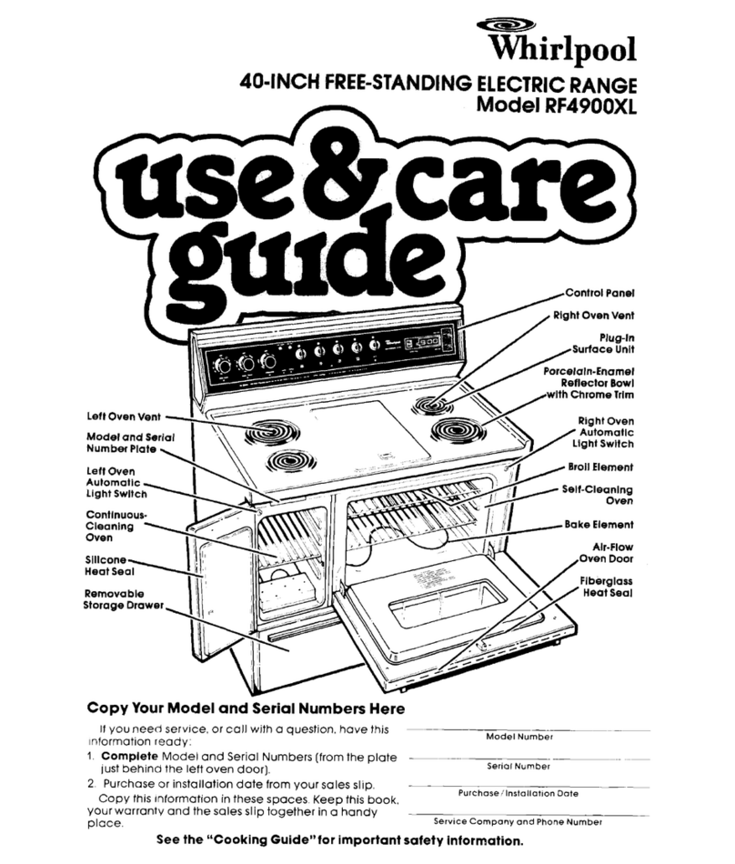 Whirlpool RF4900XL Use & care guide