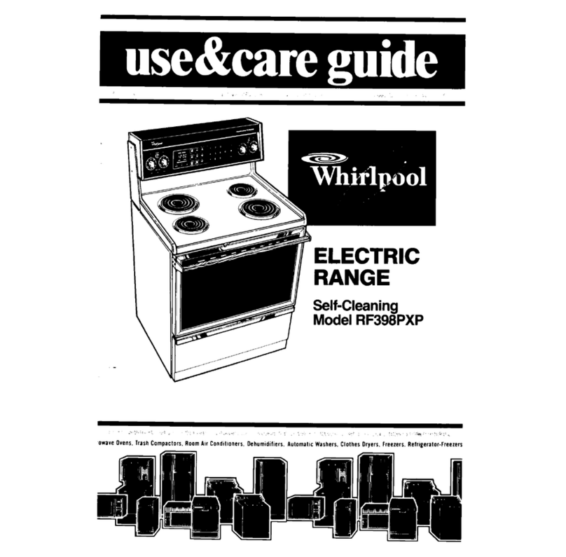 Whirlpool RF398PXP Use and care guide