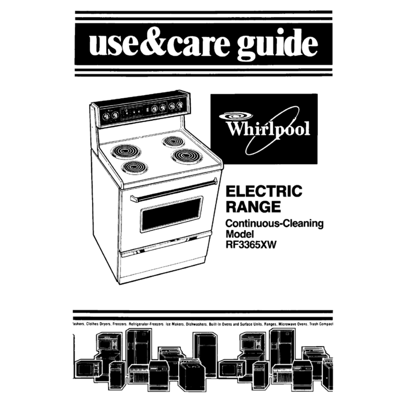 Whirlpool RF3365XW Use and care guide
