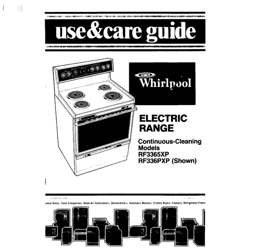 Whirlpool RF3365XP Use & care guide