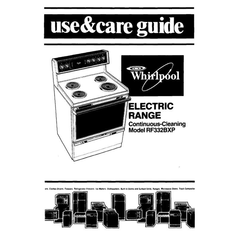 Whirlpool RF332BXP Use and care guide