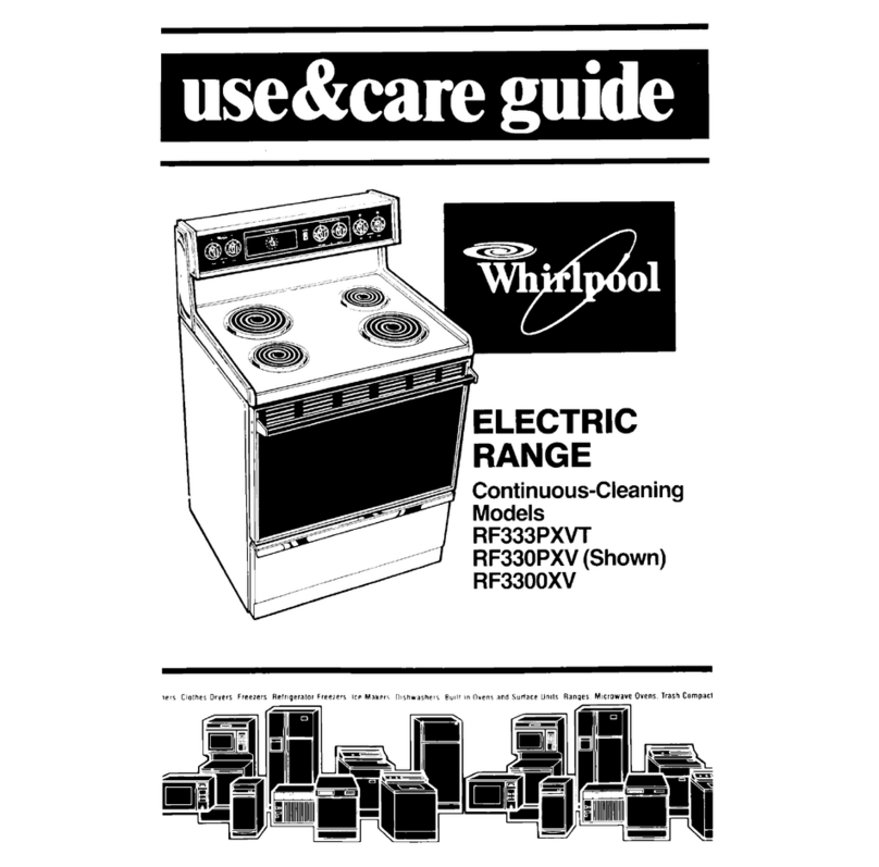Whirlpool RF3300XV User manual