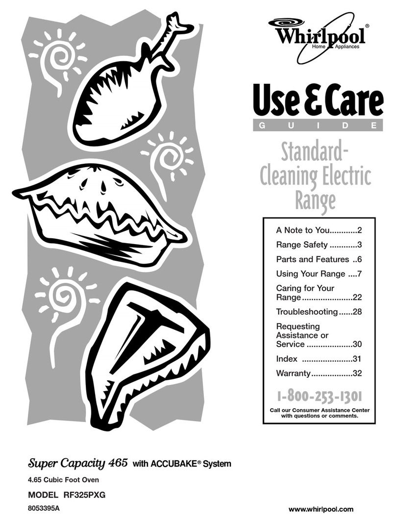 Whirlpool RF325PXG Use & care guide