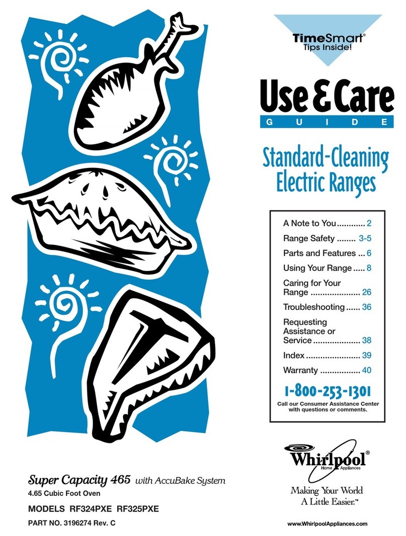 Whirlpool RF324PXE Use & care guide