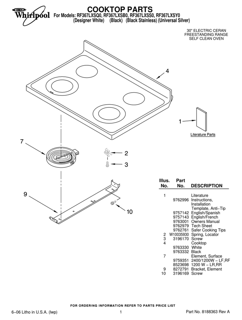 Whirlpool RF367LXSB0 parts list