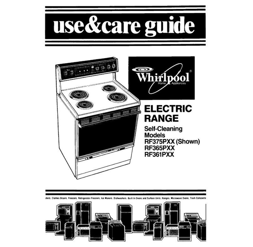 Whirlpool RF365PXX Use and care guide