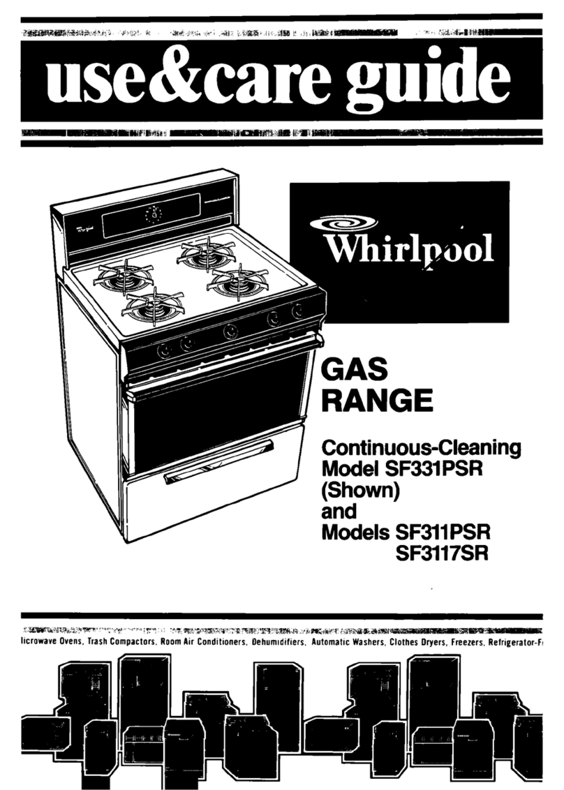 Whirlpool SF331PSR User manual