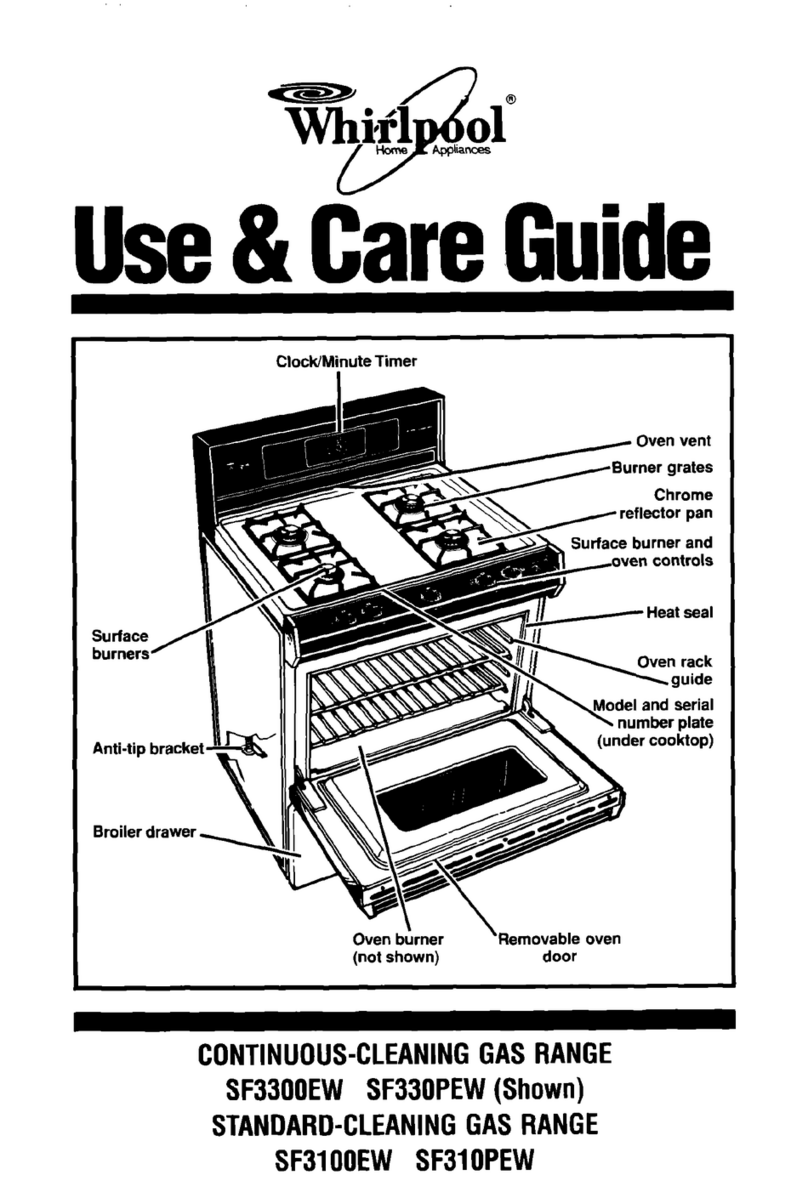Whirlpool SF31OPEW Use & care guide