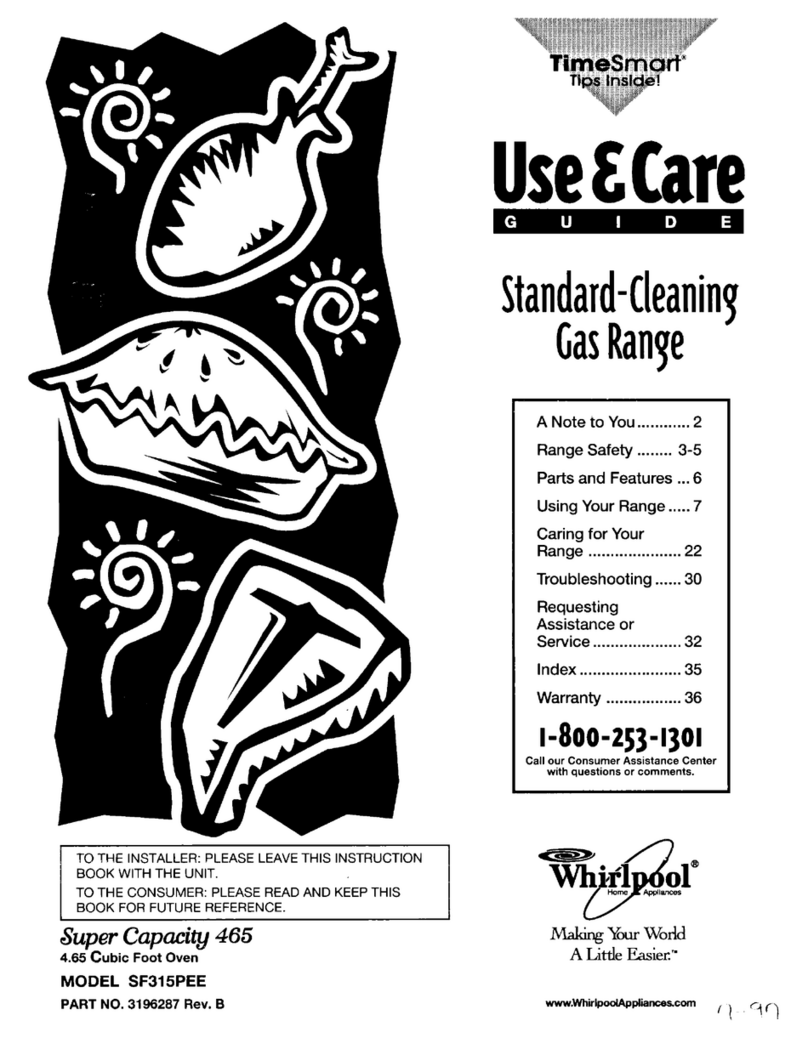 Whirlpool SF315PEE W User manual