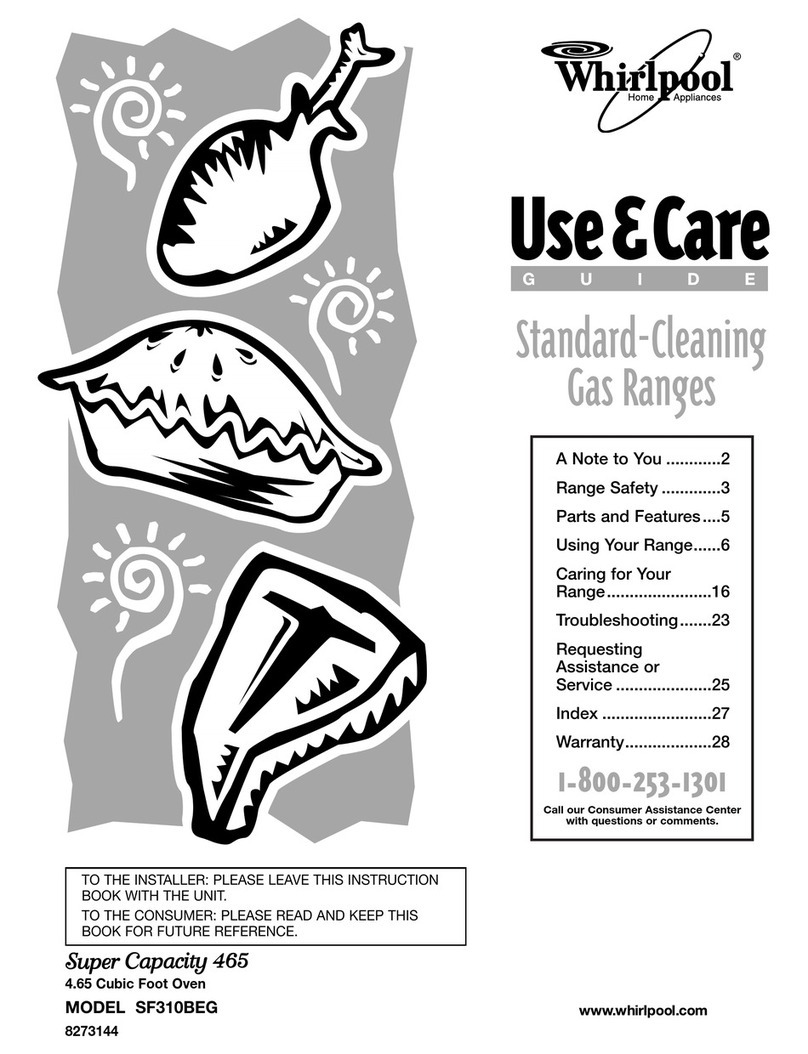 Whirlpool SF310BEG User manual