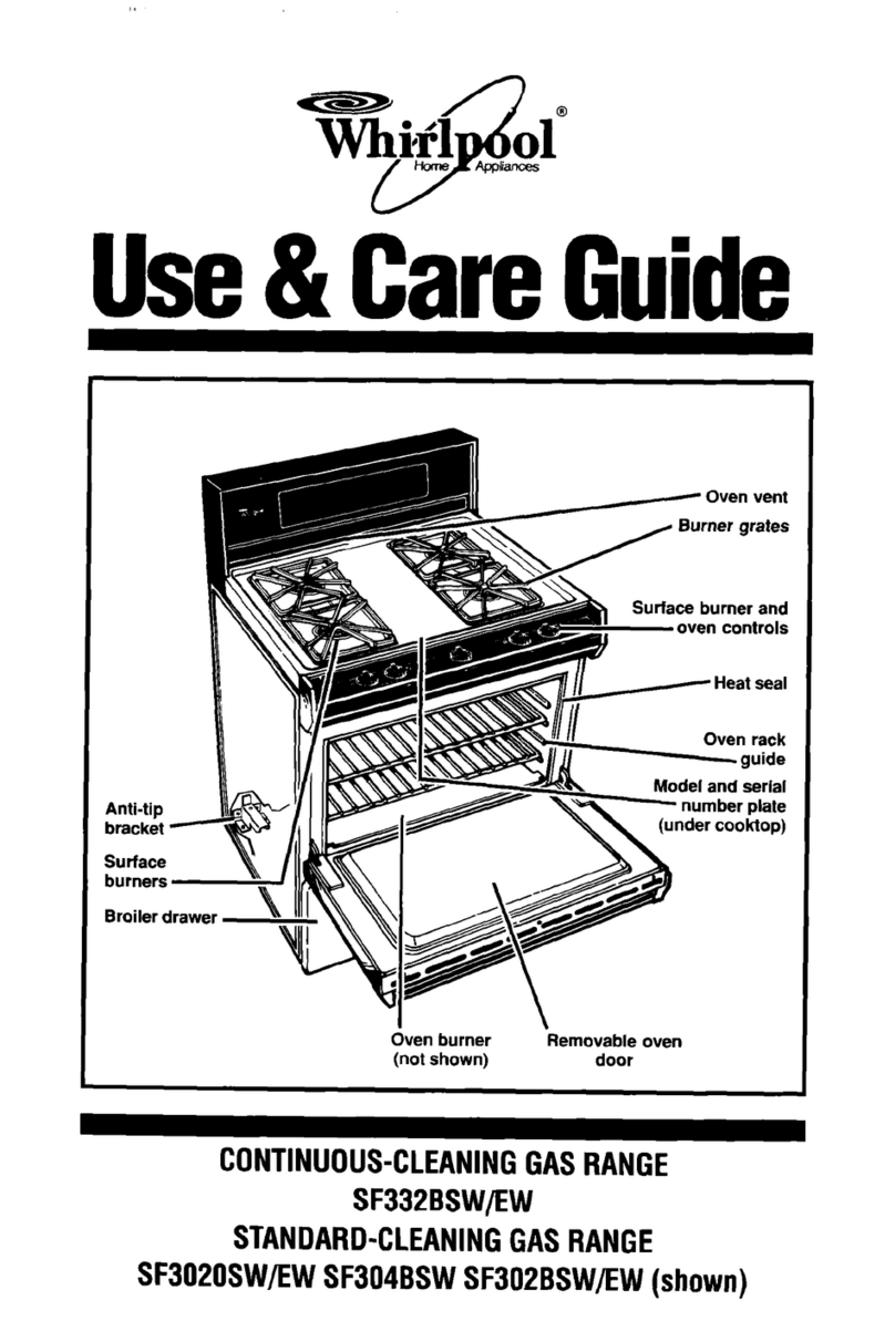 Whirlpool SF302BSW/EW Use & care guide