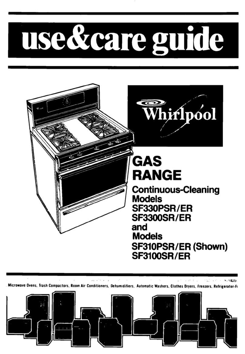Whirlpool SF3100SR Use & care guide