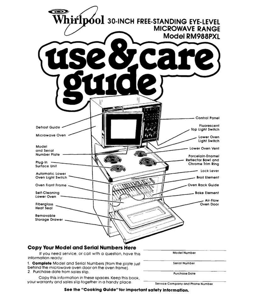 Whirlpool RM988PXL Use & care guide