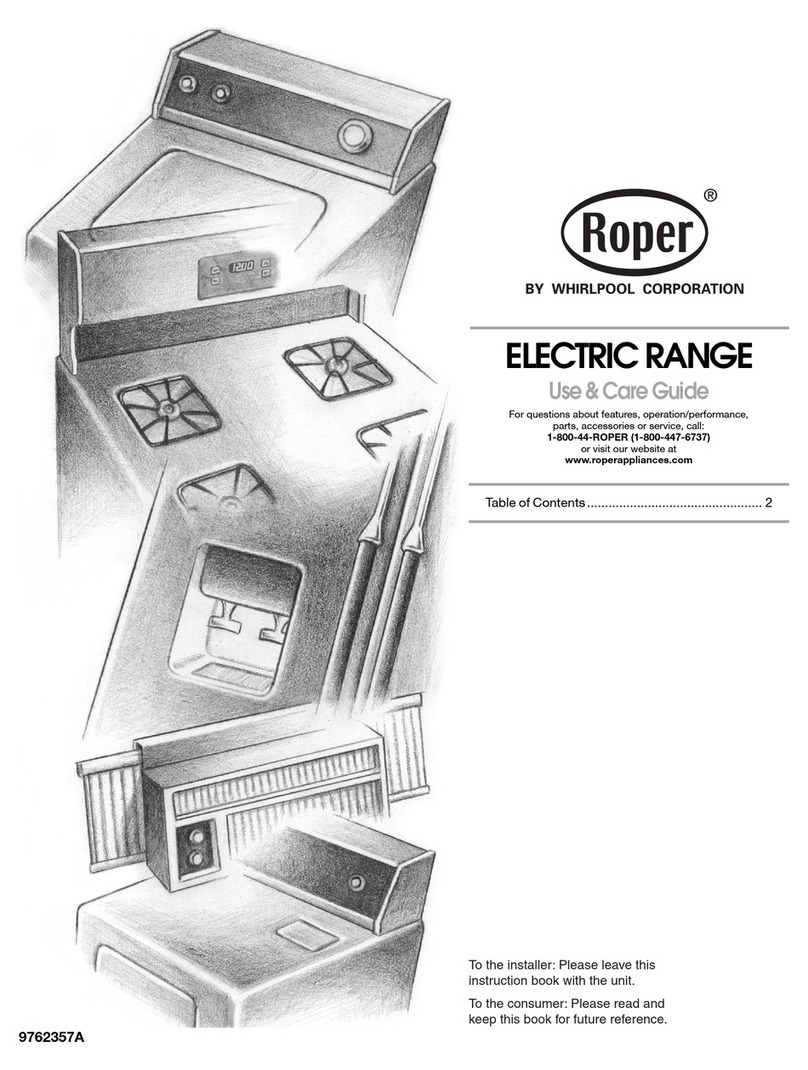 Whirlpool Roper FES325RQ1 Use and care guide