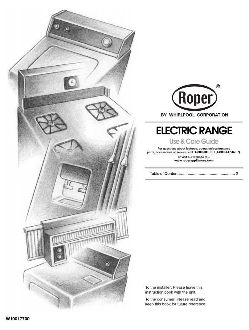 Whirlpool Roper FEP310KV4 Use and care guide