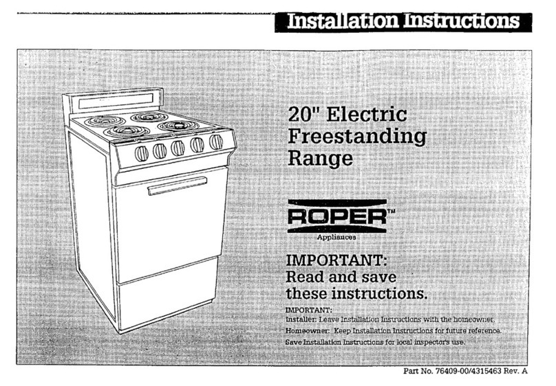 Roper Roper FEP210VL0 User manual Roper Roper FEP210VL0 User manual