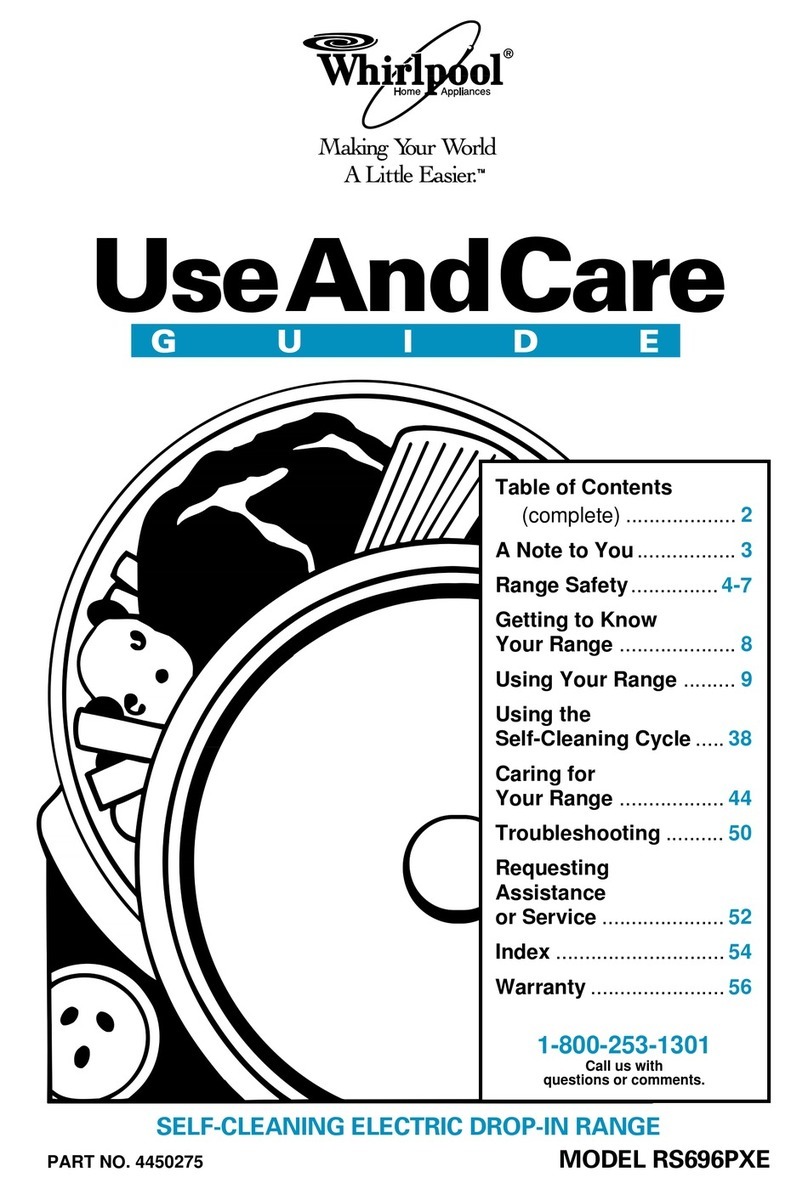 Whirlpool RS696PXE Use and care guide