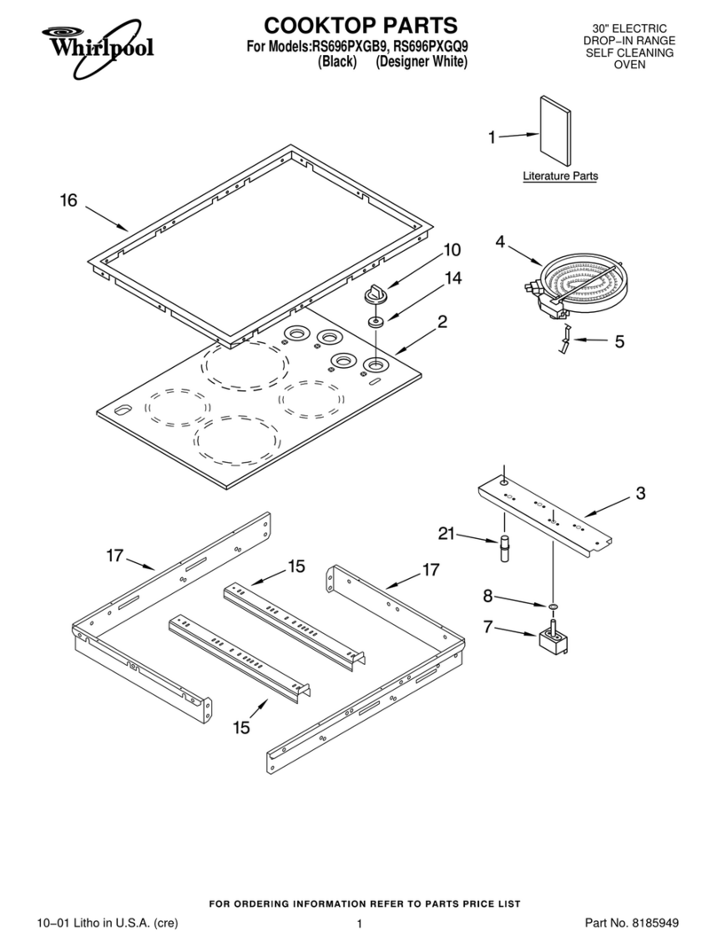 Whirlpool RS696PXGB9 parts list