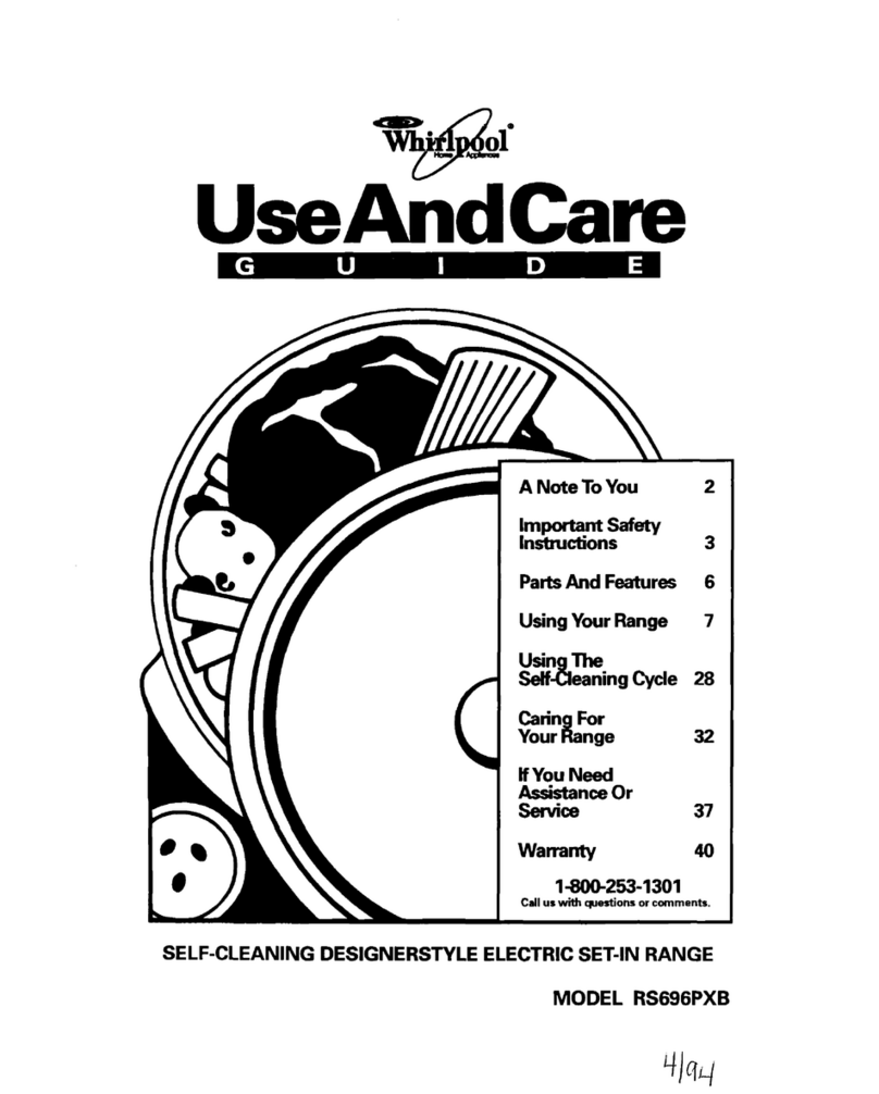 Whirlpool RS696PXB Use & care guide