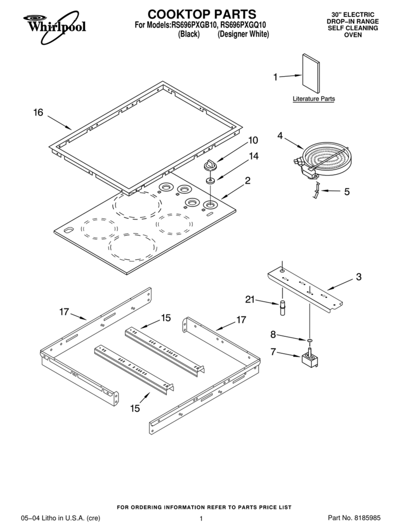 Whirlpool RS696PXGB10 parts manual