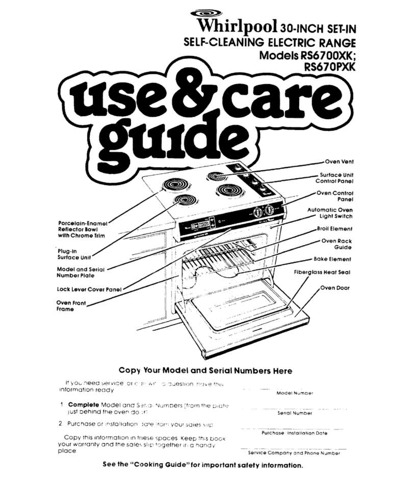 Whirlpool RS67OOXK Use & care guide
