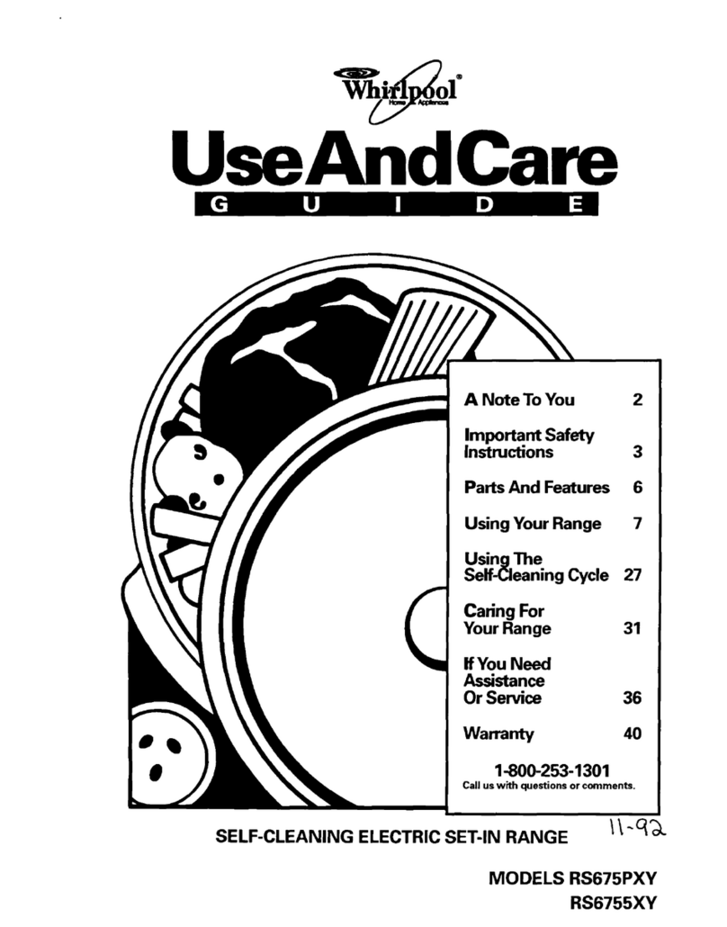 Whirlpool RS6755XY Use & care guide
