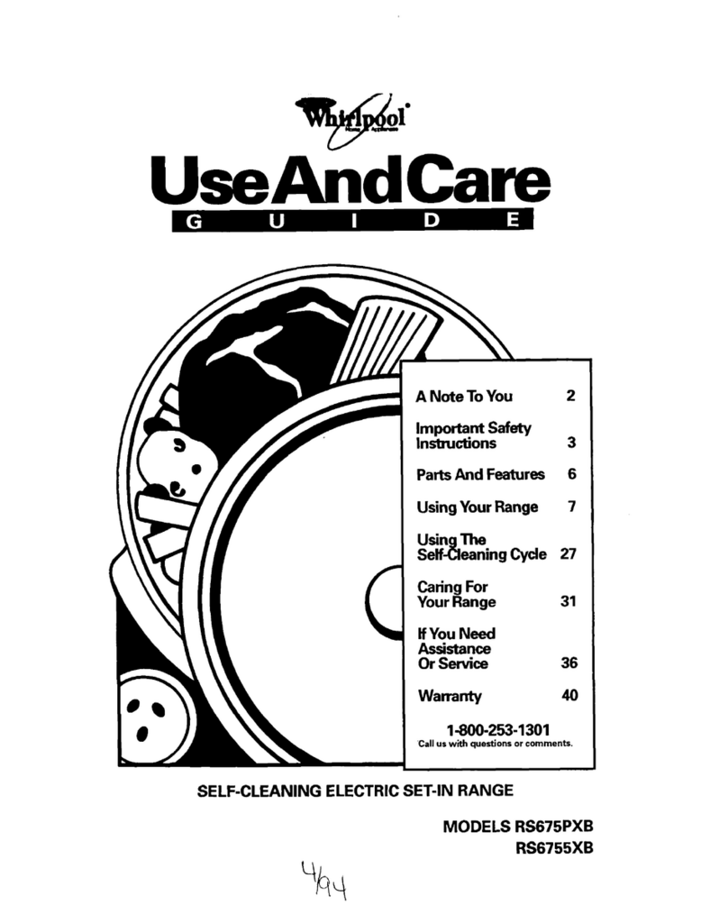 Whirlpool RS6755XB Use & care guide
