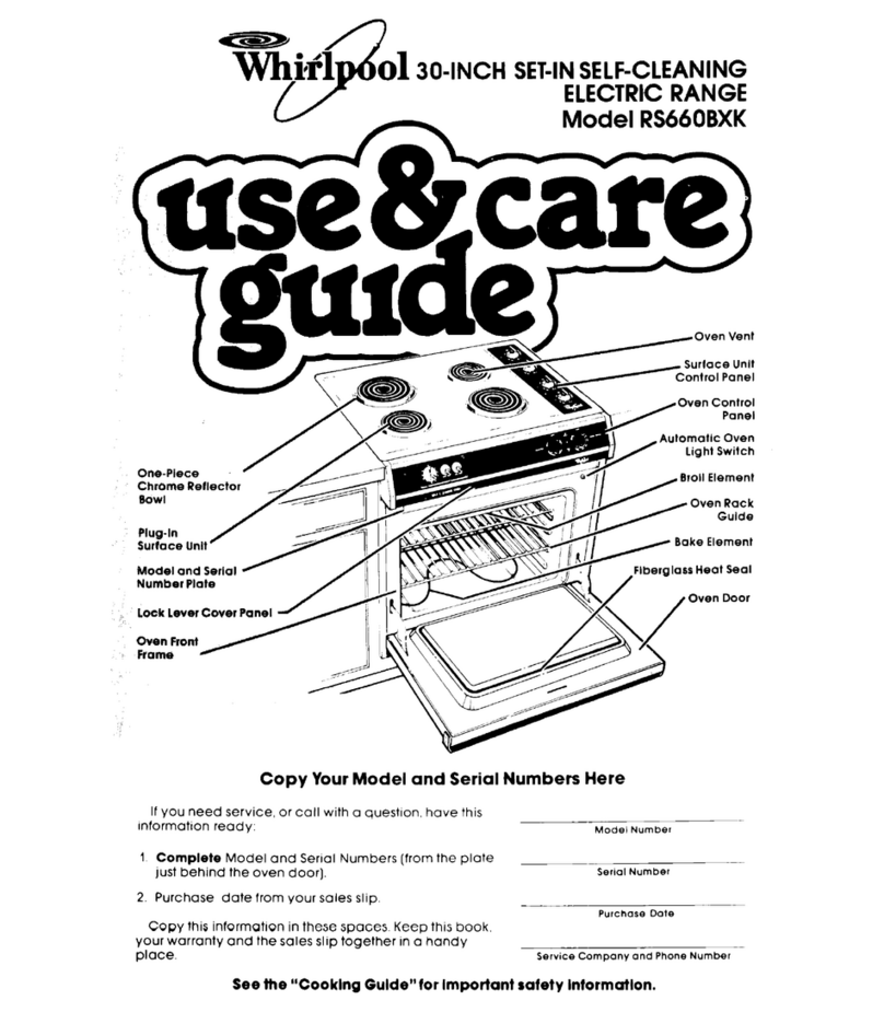 Whirlpool RS66OBXK Use & care guide