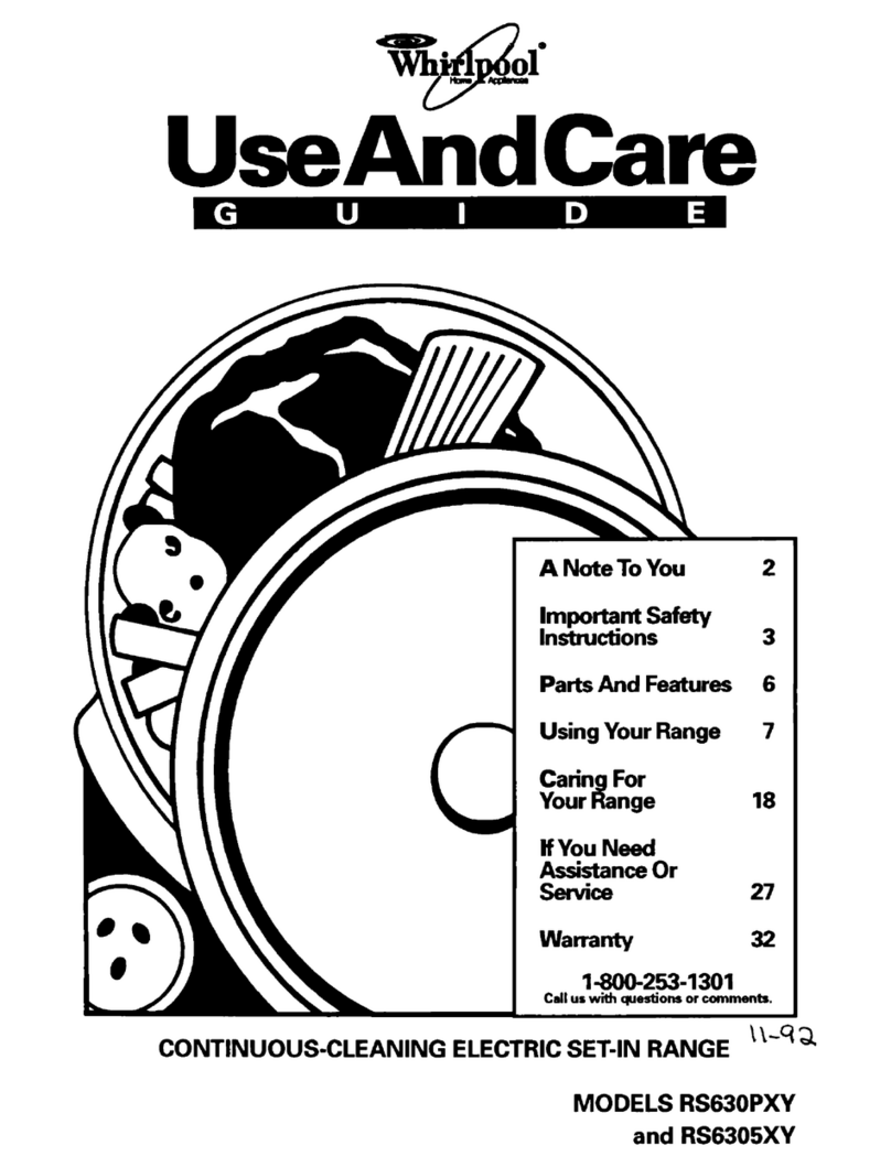 Whirlpool RS630PXY Use and care guide Whirlpool RS630PXY Use and care guide