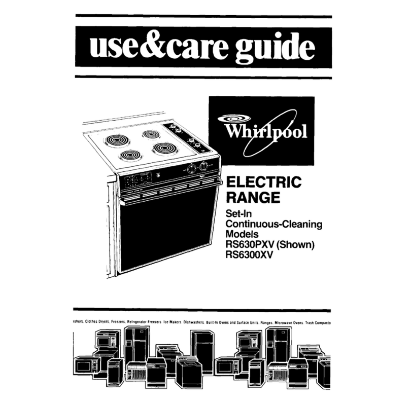 Whirlpool RS6300XV User manual