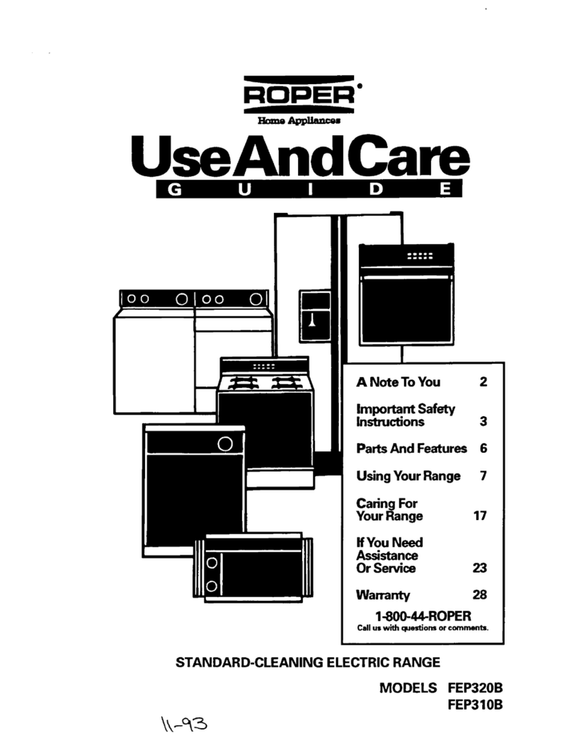 Whirlpool FEP310B Use and care