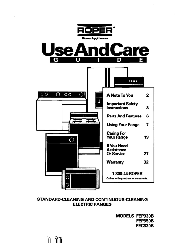Whirlpool FEC330B Important instructions