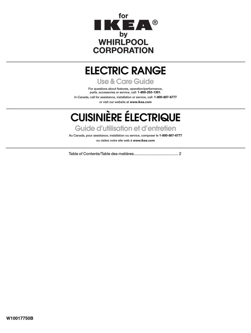 Whirlpool FOR IKEA W10017750B2 Use and care guide Whirlpool FOR IKEA W10017750B2 Use and care guide