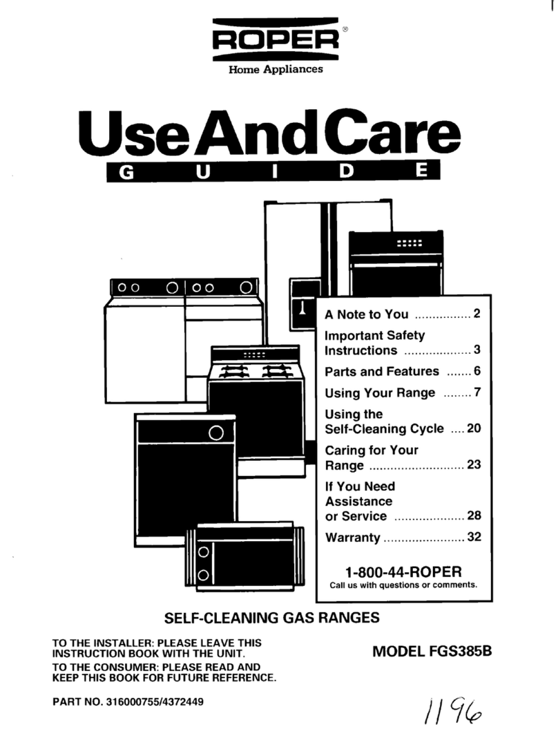 Whirlpool FGS385B Use and care Whirlpool FGS385B Use and care