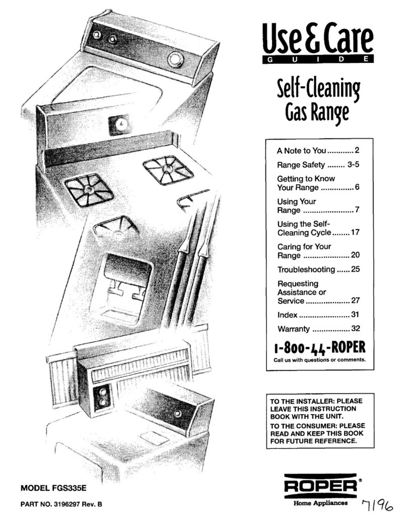 Whirlpool FGS335E W/N Use & care guide
