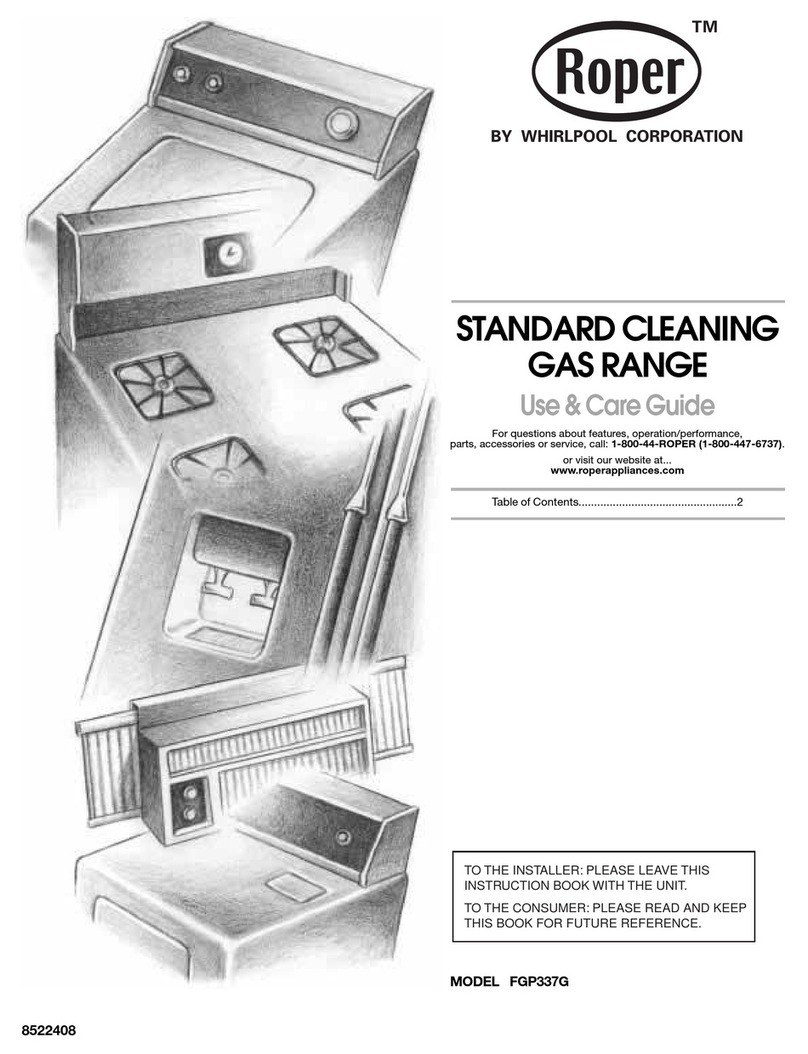 Whirlpool FGP337G Use and care guide